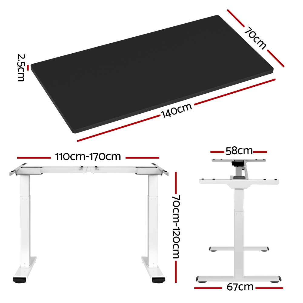 Artiss Sit Stand Desks Electric Standing Desk Dual Motor Height Adjustable - Picture 142 of 179