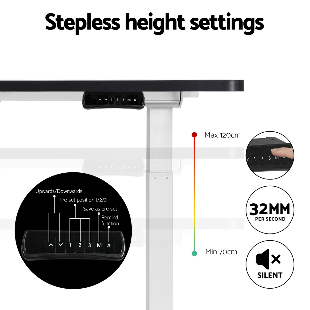 Artiss Sit Stand Desks Electric Standing Desk Dual Motor Height Adjustable - Picture 145 of 179