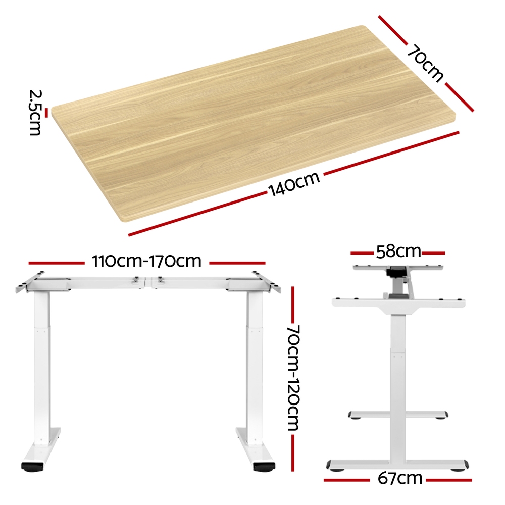 Artiss Sit Stand Desks Electric Standing Desk Dual Motor Height Adjustable - Picture 150 of 179