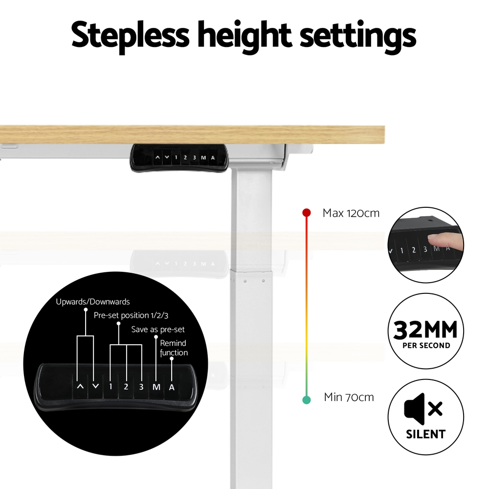 Artiss Sit Stand Desks Electric Standing Desk Dual Motor Height Adjustable - Picture 153 of 179