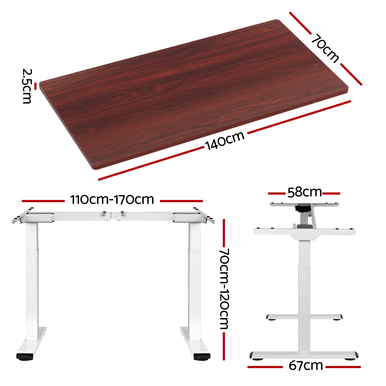 Artiss Sit Stand Desks Electric Standing Desk Dual Motor Height Adjustable - Picture 166 of 179