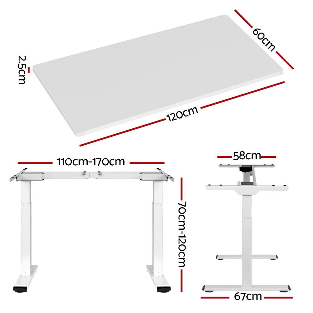 Artiss Sit Stand Desks Electric Standing Desk Dual Motor Height Adjustable - Picture 134 of 179