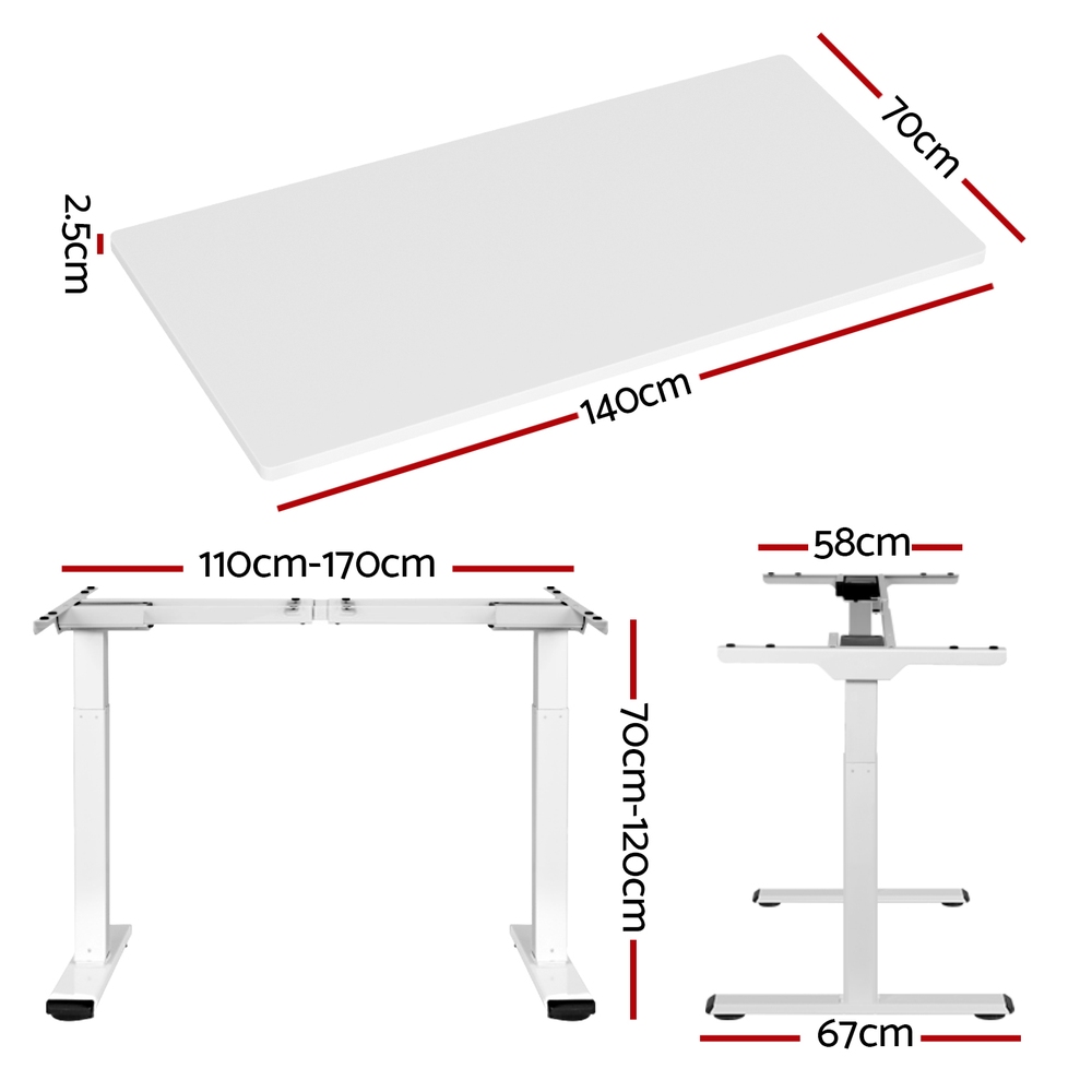 Artiss Sit Stand Desks Electric Standing Desk Dual Motor Height Adjustable - Picture 174 of 179