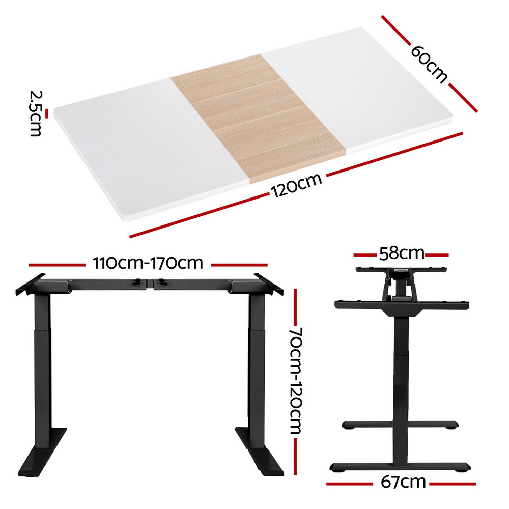 Artiss Sit Stand Desks Electric Standing Desk Dual Motor Height Adjustable - Picture 10 of 179