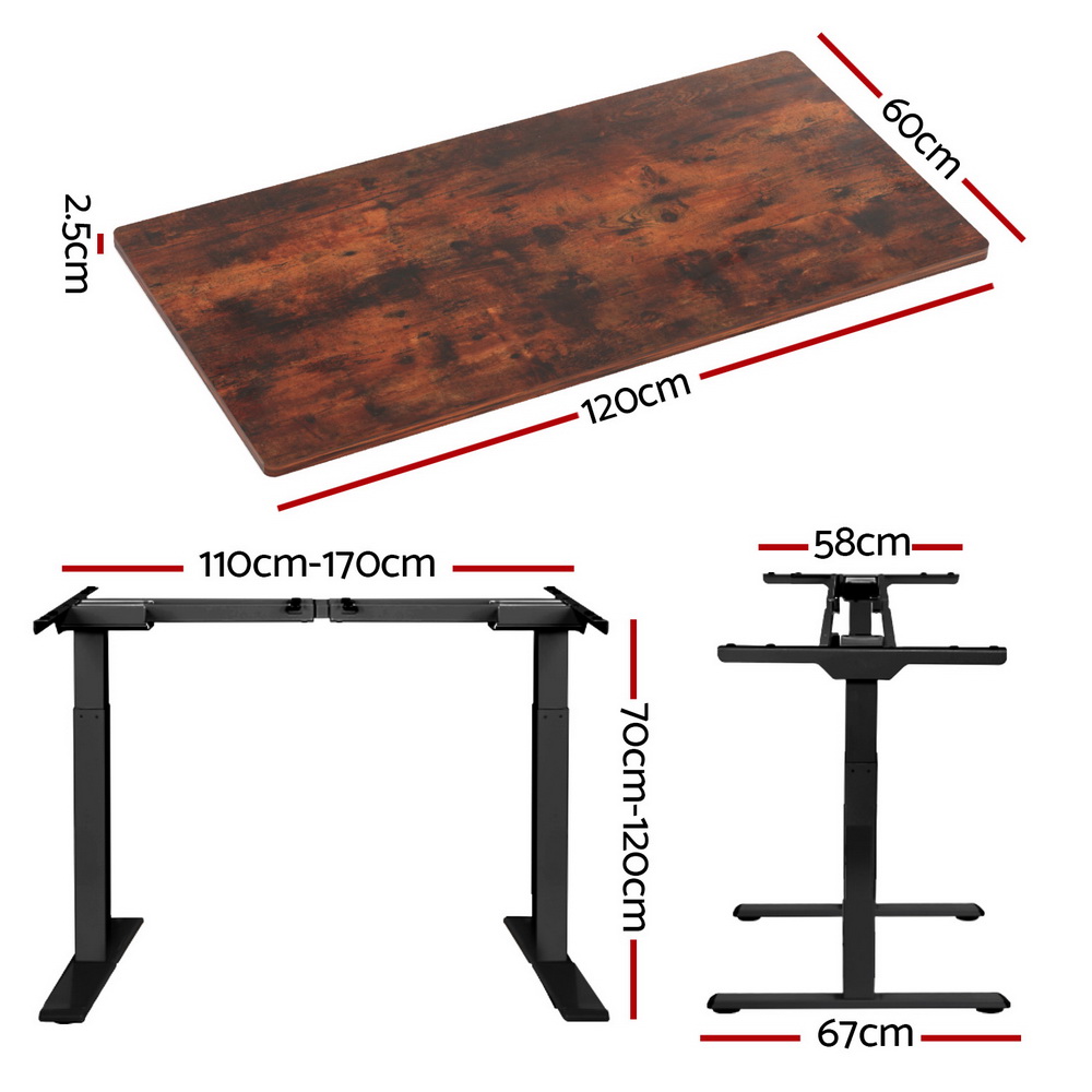 Artiss Sit Stand Desks Electric Standing Desk Dual Motor Height Adjustable - Picture 34 of 179