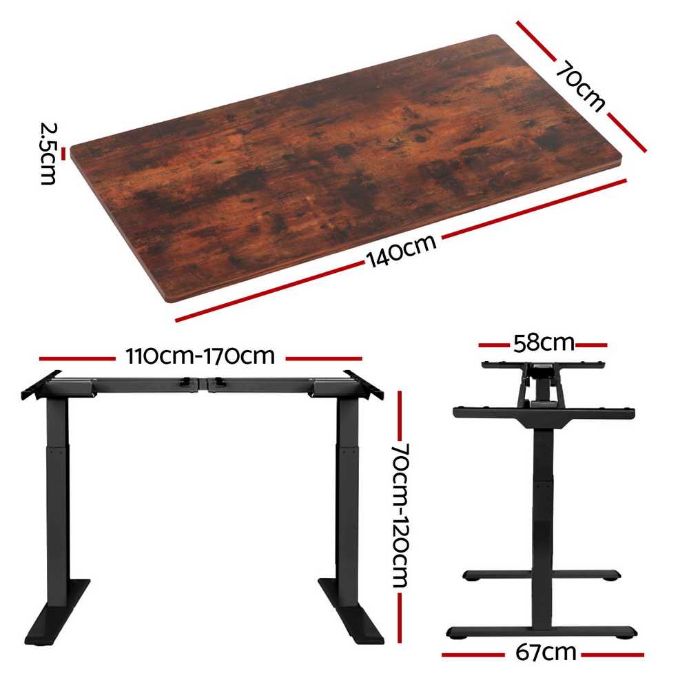 Artiss Sit Stand Desks Electric Standing Desk Dual Motor Height Adjustable - Picture 74 of 179