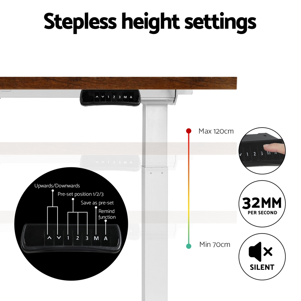 Artiss Sit Stand Desks Electric Standing Desk Dual Motor Height Adjustable - Picture 161 of 179