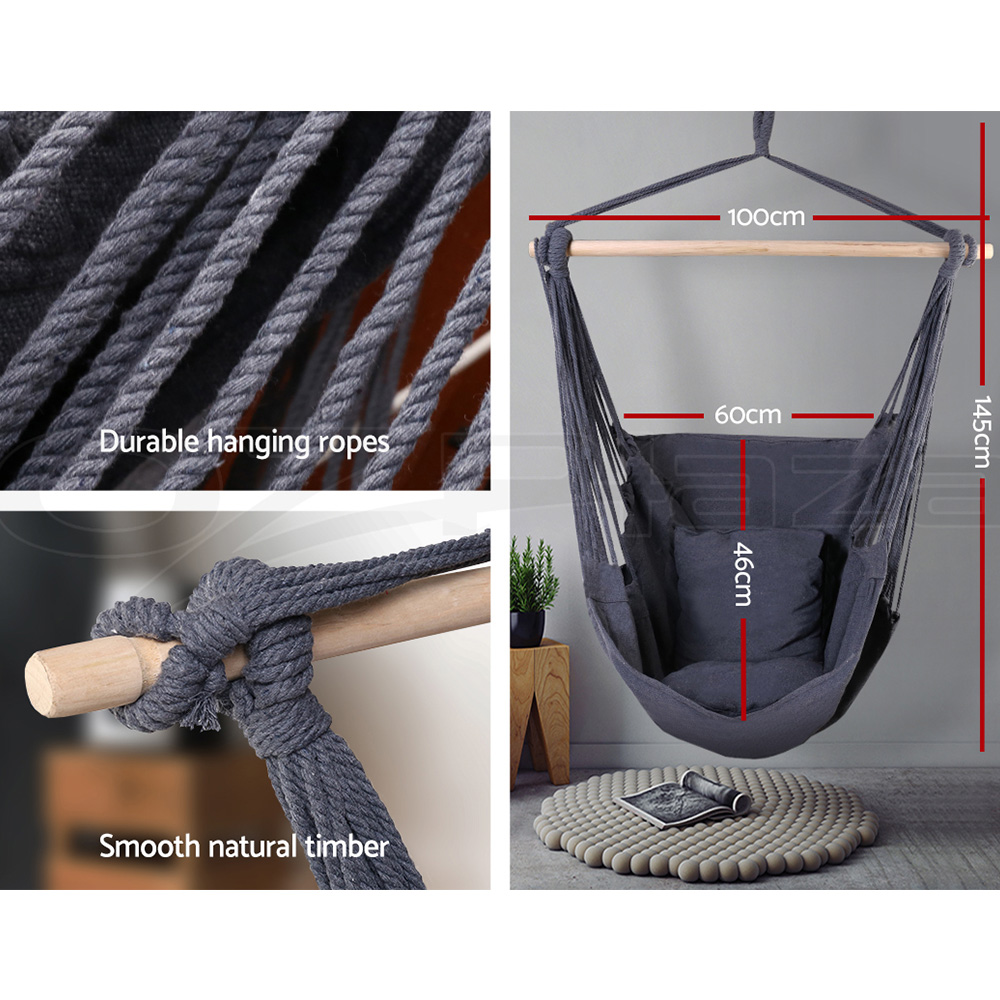 Gardeon Hammock Chair Cushion Outdoor Camping Hammocks Portable Garden