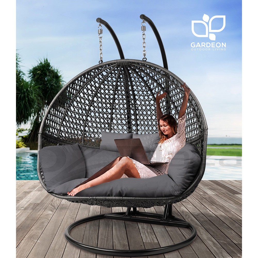 Gardeon Outdoor Furniture Lounge Swing, Outdoor Furniture Egg Hammock Hanging Swing Chair Wicker Lounge