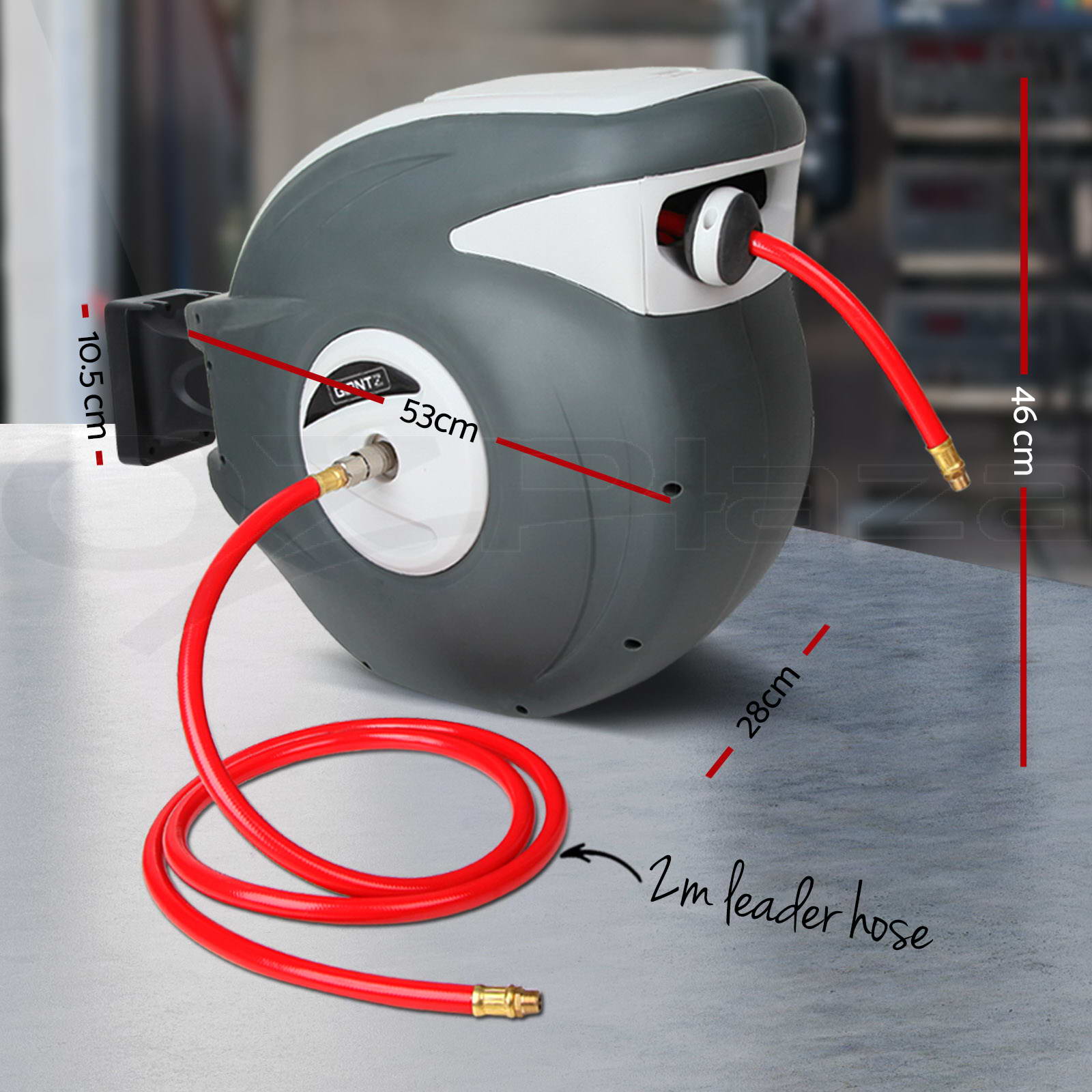 GIANTZ 30M Retractable Garden Air Hose Reel Storage Auto Rewind Wall