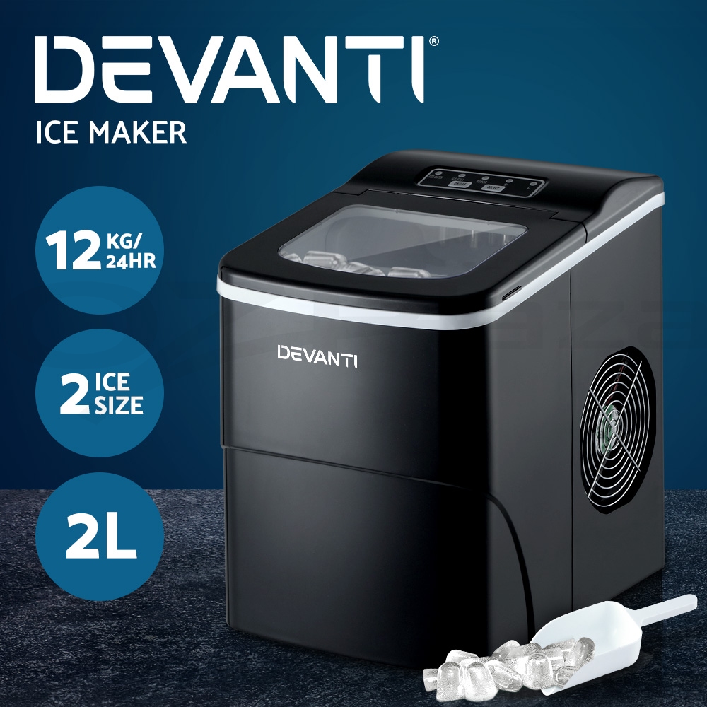 Devanti Ice Maker Machine Commercial Portable Ice Cube Tray Bar Countertop Party - Picture 12 of 44
