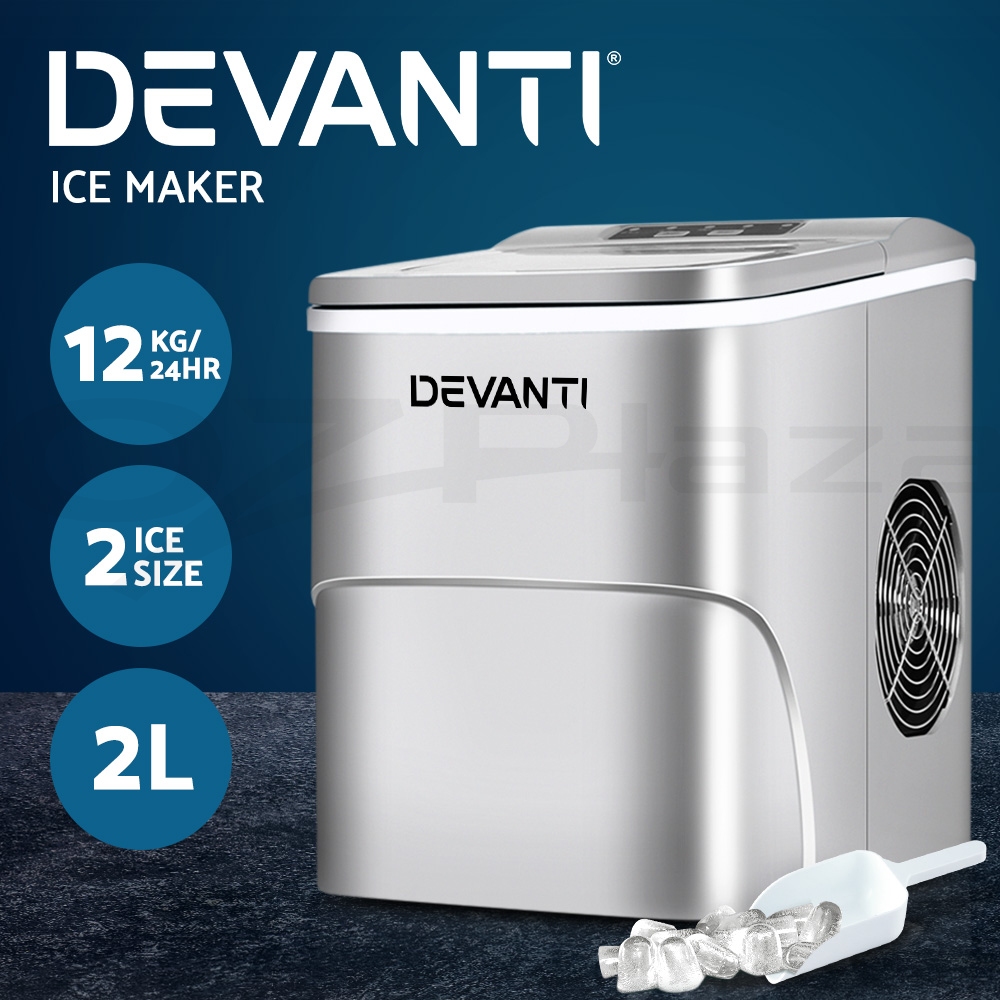 Devanti Ice Maker Machine Commercial Portable Ice Cube Tray Bar Countertop Party - Picture 34 of 44