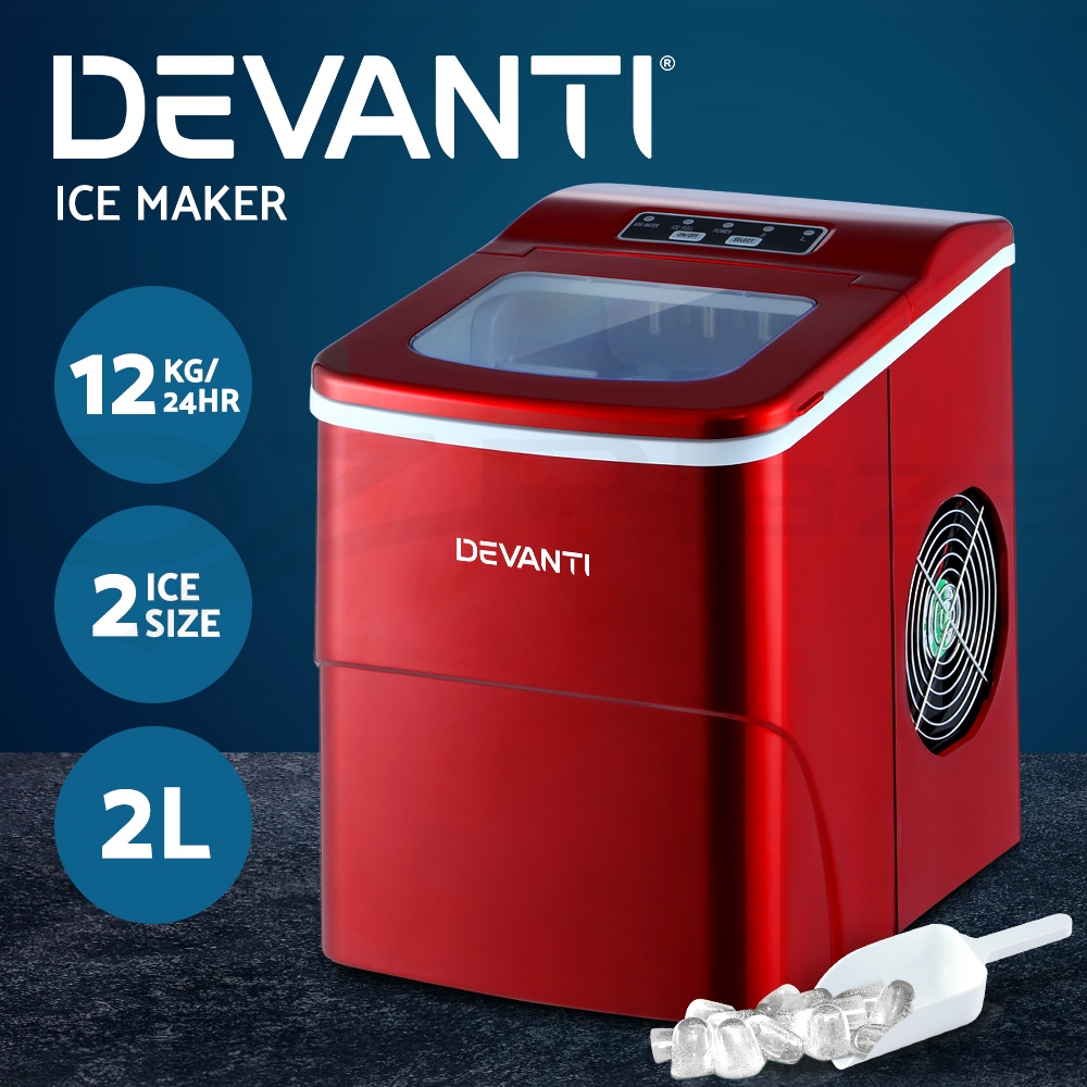 Devanti Ice Maker Machine Commercial Portable Ice Cube Tray Bar Countertop Party - Picture 23 of 44