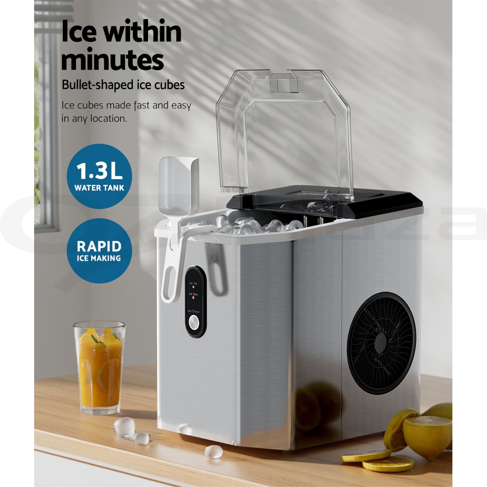 Devanti Ice Maker 12kg/Day Portable Countertop Bullet Ice Machine Compact Quiet - Picture 12 of 14