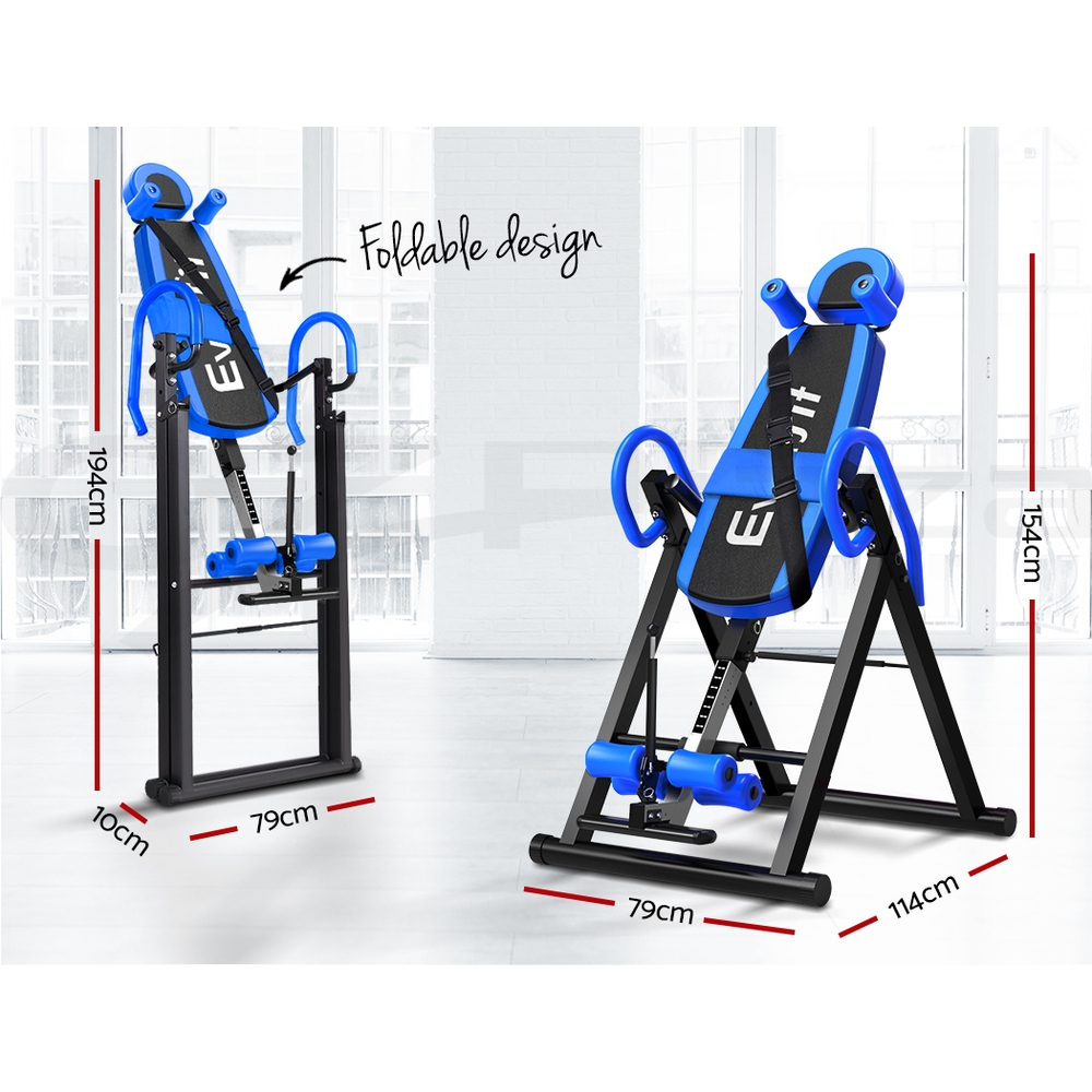 Everfit Inversion Table Gravity Stretcher Tables Foldable Back Inverter Home Gym - Picture 15 of 17