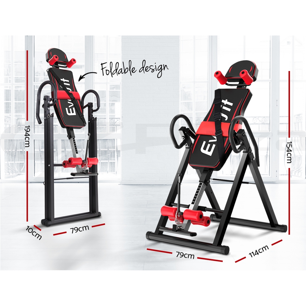 Everfit Inversion Table Gravity Stretcher Tables Foldable Back Inverter Home Gym - Picture 13 of 17