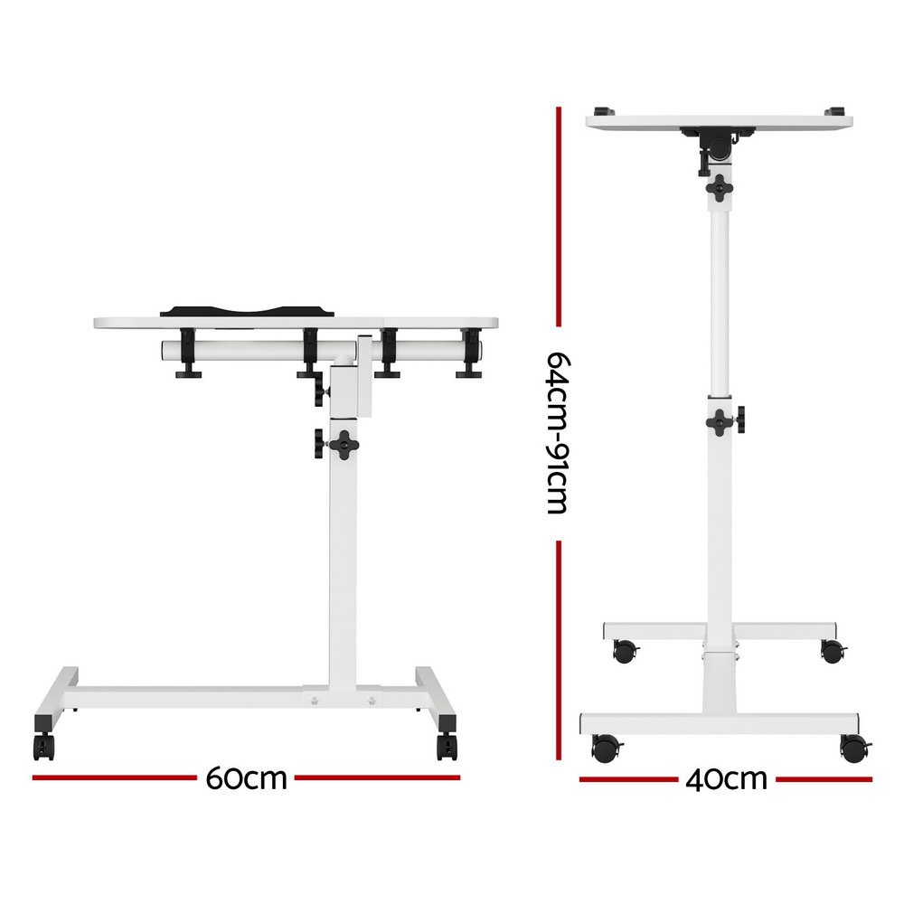 Artiss Laptop Desk Portable Mobile Computer Table Stand Adjustable Bed Study - Picture 27 of 32