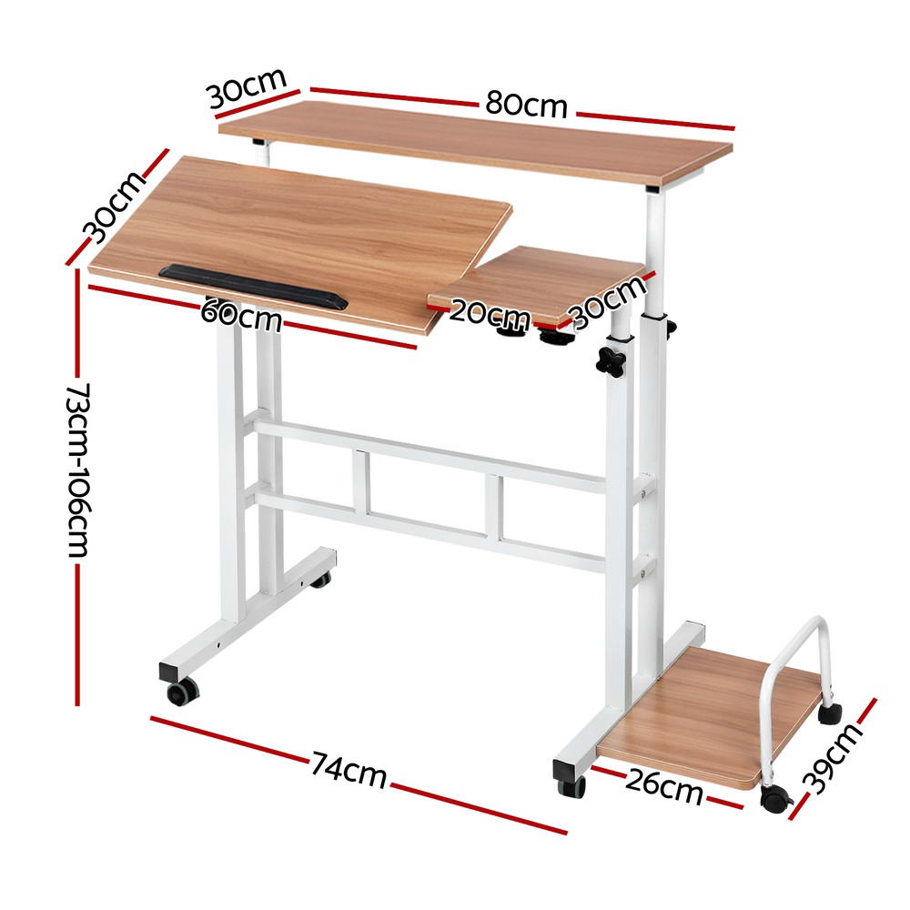 Artiss Laptop Desk Portable Mobile Bed Computer Table Stand Adjustable iPad - Picture 19 of 24