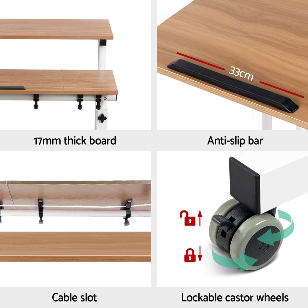 Artiss Laptop Desk Portable Mobile Bed Computer Table Stand Adjustable iPad - Picture 23 of 24