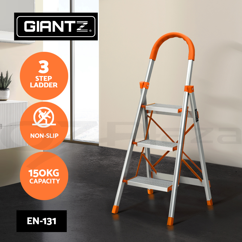 Giantz 3/4/5/6 Step Ladder Multi-Purpose Telescopic Folding Aluminium Non Slip - Picture 19 of 30