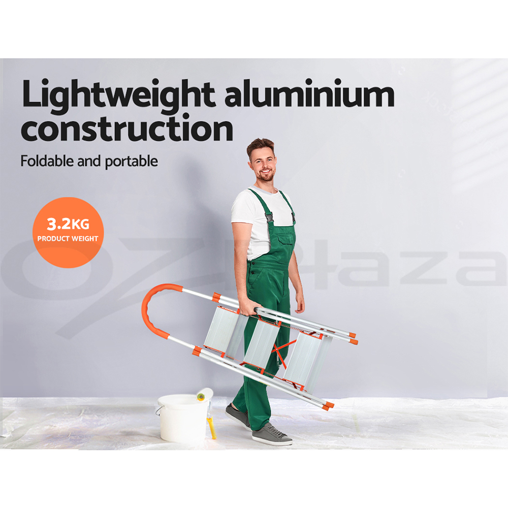 Giantz 3/4/5/6 Step Ladder Multi-Purpose Telescopic Folding Aluminium Non Slip - Picture 21 of 30