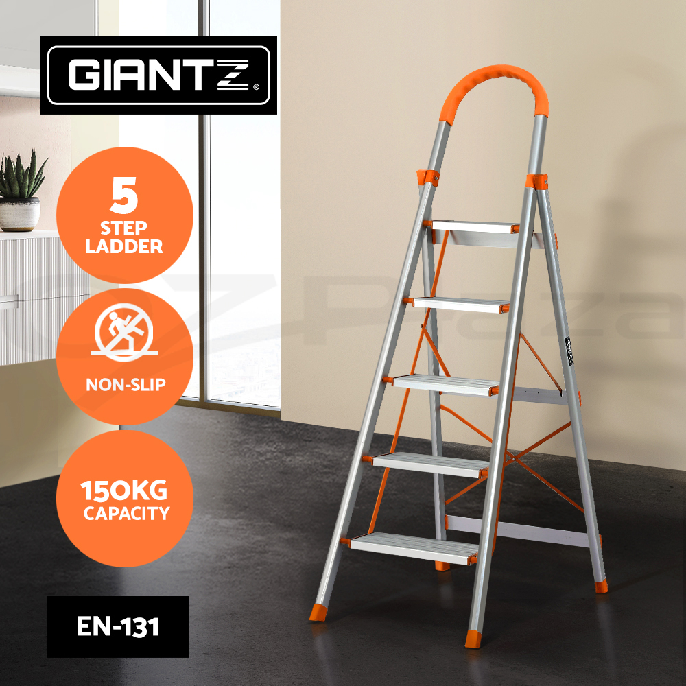 Giantz 3/4/5/6 Step Ladder Multi-Purpose Telescopic Folding Aluminium Non Slip - Picture 23 of 30