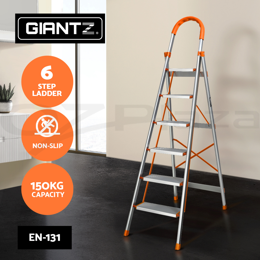 Giantz 3/4/5/6 Step Ladder Multi-Purpose Telescopic Folding Aluminium Non Slip - Picture 27 of 30