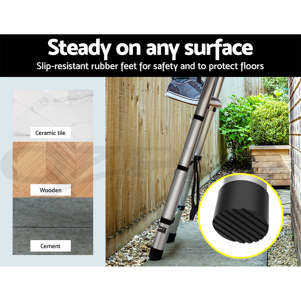 Giantz 3/4/5/6 Step Ladder Multi-Purpose Telescopic Folding Aluminium Non Slip - Picture 16 of 30