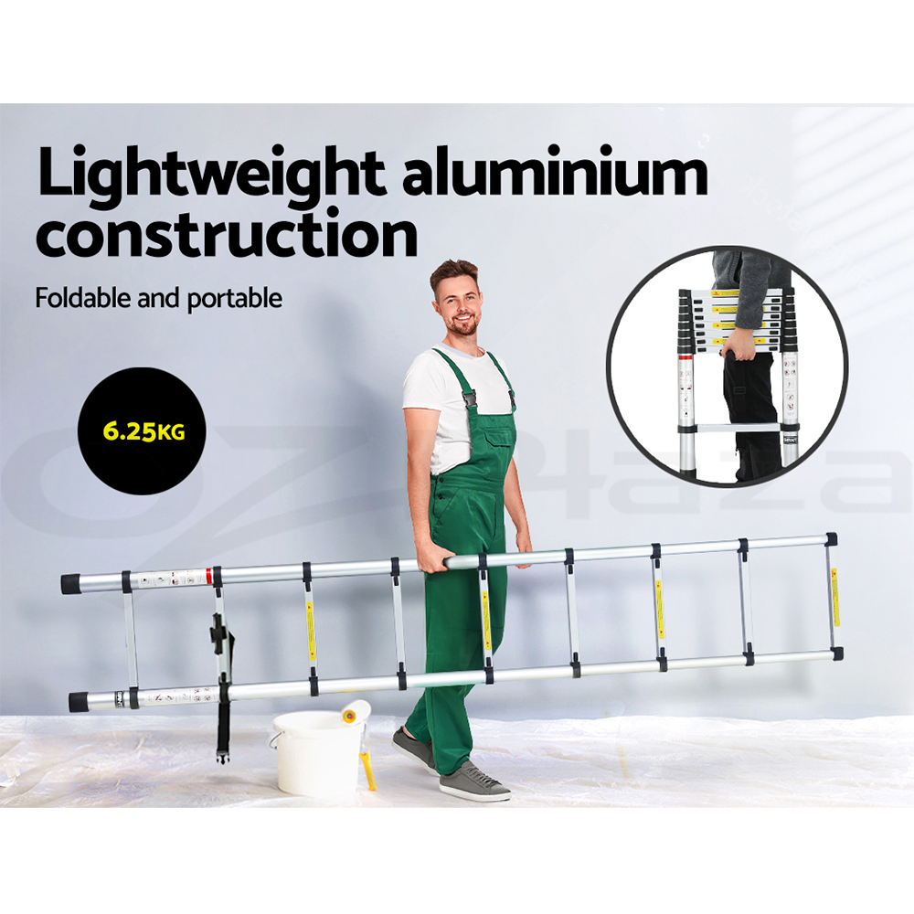Giantz 3/4/5/6 Step Ladder Multi-Purpose Telescopic Folding Aluminium Non Slip - Picture 17 of 30