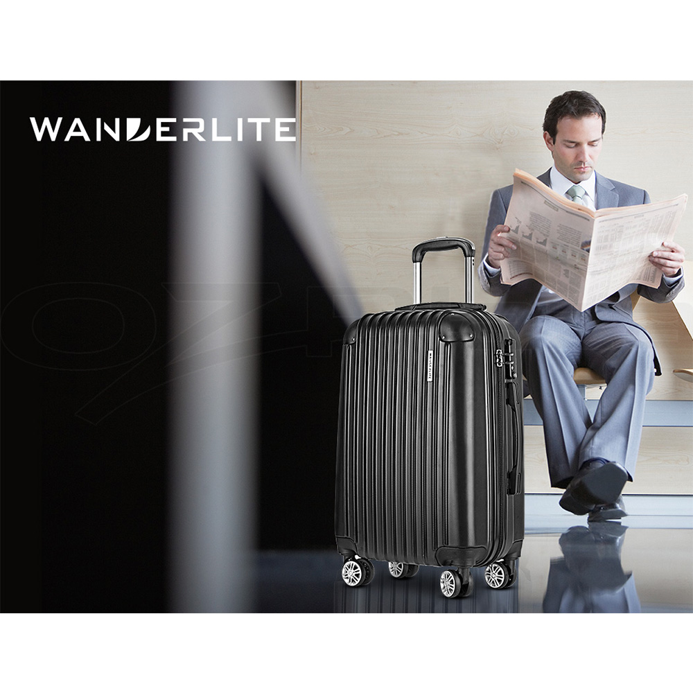 Wanderlite Suitcases Luggage Set 20" 24" 28"Carry On Trolley TSA Travel Bag - Picture 21 of 55