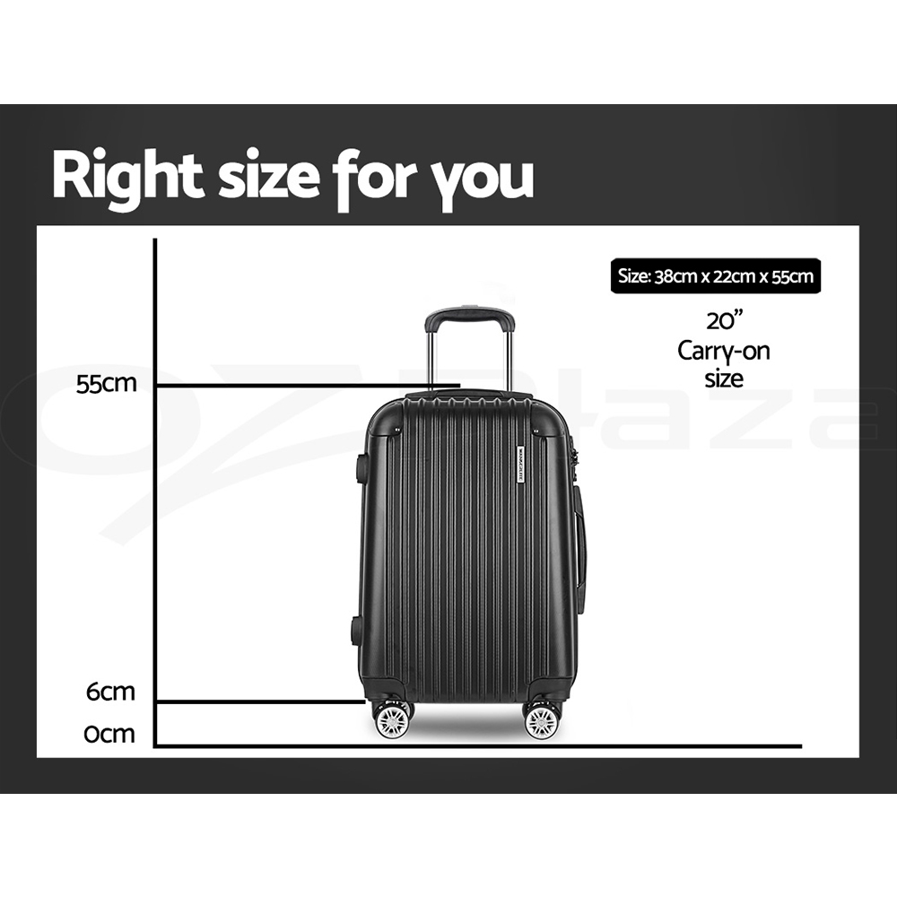 Wanderlite Suitcases Luggage Set 20" 24" 28"Carry On Trolley TSA Travel Bag - Picture 20 of 55