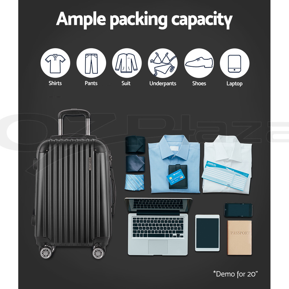 Wanderlite Suitcases Luggage Set 20" 24" 28"Carry On Trolley TSA Travel Bag - Picture 31 of 55