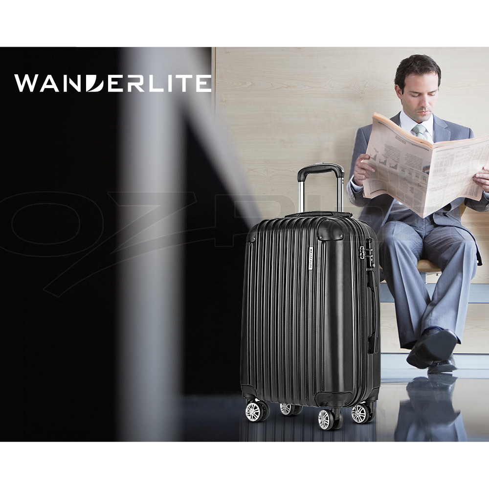 Wanderlite Suitcases Luggage Set 20" 24" 28"Carry On Trolley TSA Travel Bag - Picture 33 of 55