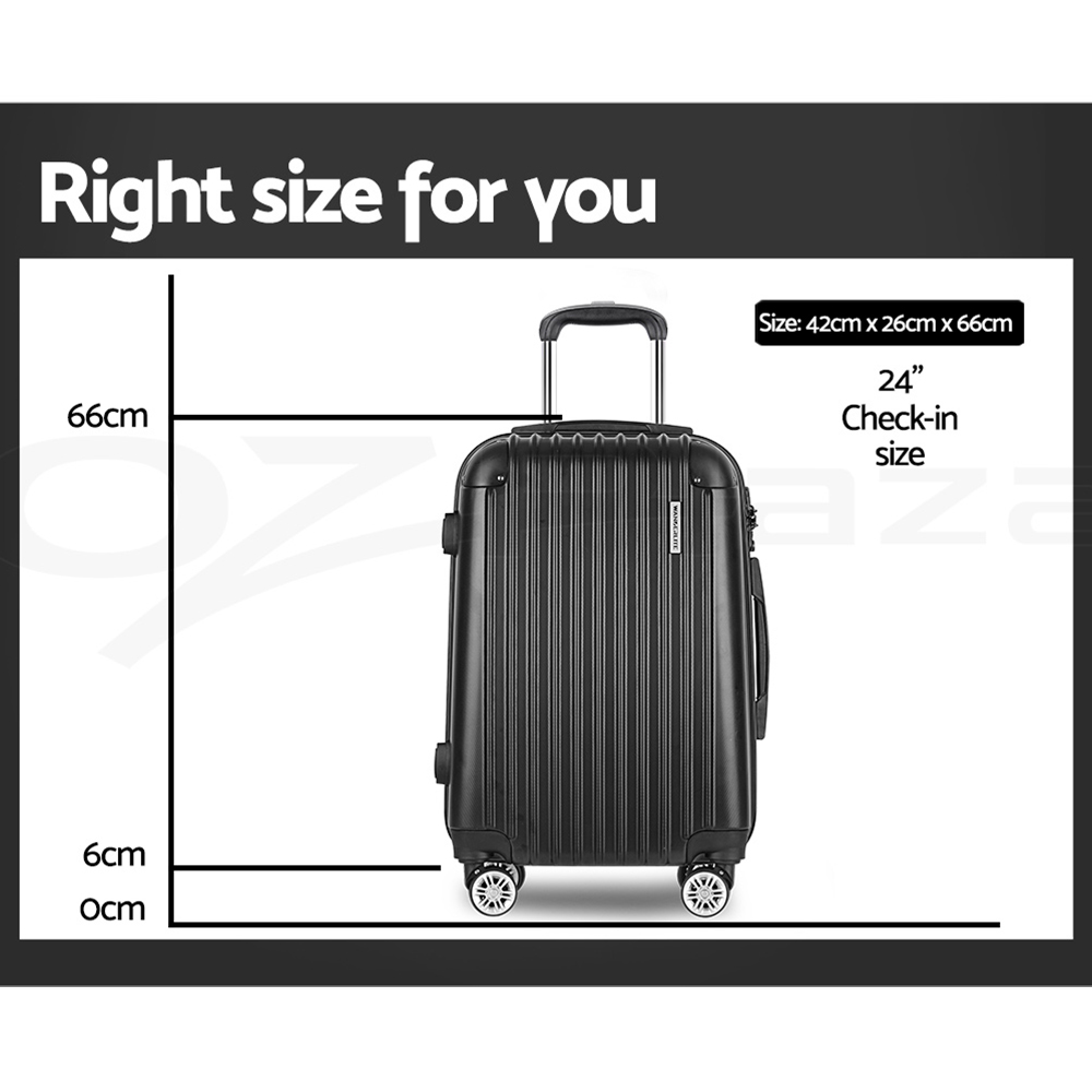 Wanderlite Suitcases Luggage Set 20" 24" 28"Carry On Trolley TSA Travel Bag - Picture 32 of 55