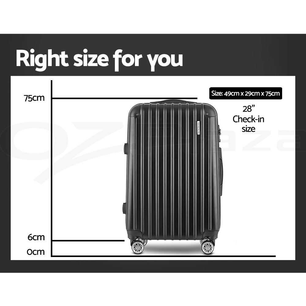 Wanderlite Suitcases Luggage Set 20" 24" 28"Carry On Trolley TSA Travel Bag - Picture 42 of 55