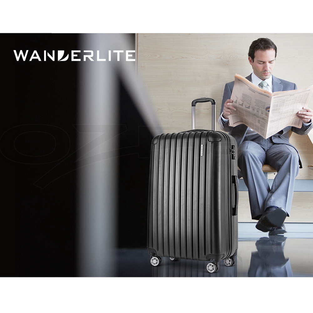 Wanderlite Suitcases Luggage Set 20" 24" 28"Carry On Trolley TSA Travel Bag - Picture 43 of 55