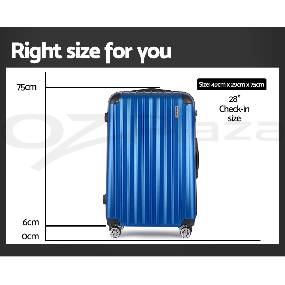 Wanderlite Suitcases Luggage Set 20" 24" 28"Carry On Trolley TSA Travel Bag - Picture 54 of 55