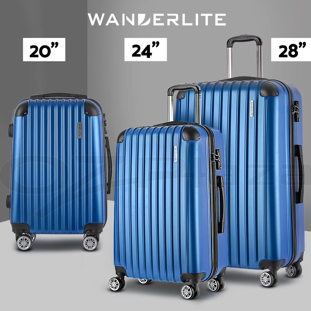 Wanderlite Luggage Set Suitcase Sets 1/2/3pc Carry On TSA Hard Case Lightweight - Picture 90 of 103