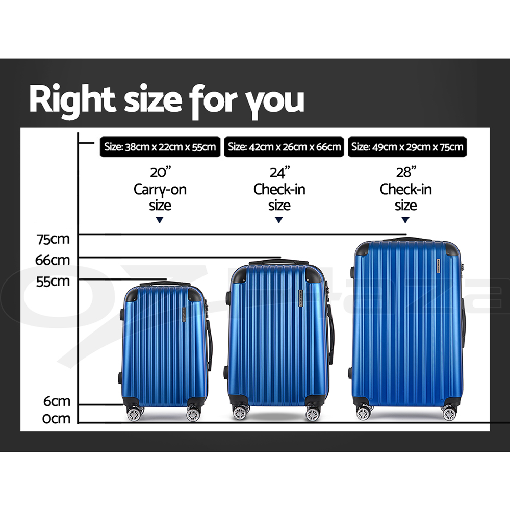 Wanderlite Luggage Set Suitcase Sets 1/2/3pc Carry On TSA Hard Case Lightweight - Picture 91 of 103