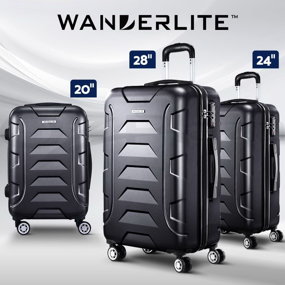 Wanderlite Luggage Set Suitcase Sets 1/2/3pc Carry On TSA Hard Case Lightweight - Picture 77 of 103
