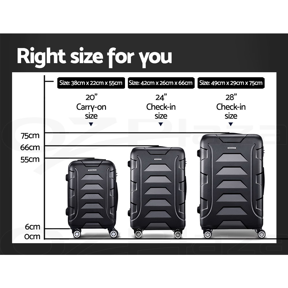 Wanderlite Luggage Set Suitcase Sets 1/2/3pc Carry On TSA Hard Case Lightweight - Picture 78 of 103
