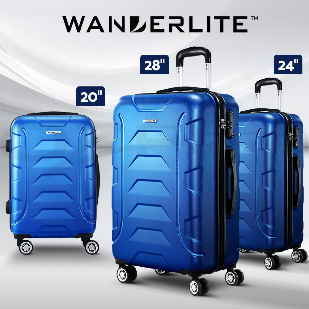 Wanderlite Luggage Set Suitcase Sets 1/2/3pc Carry On TSA Hard Case Lightweight - Picture 79 of 103