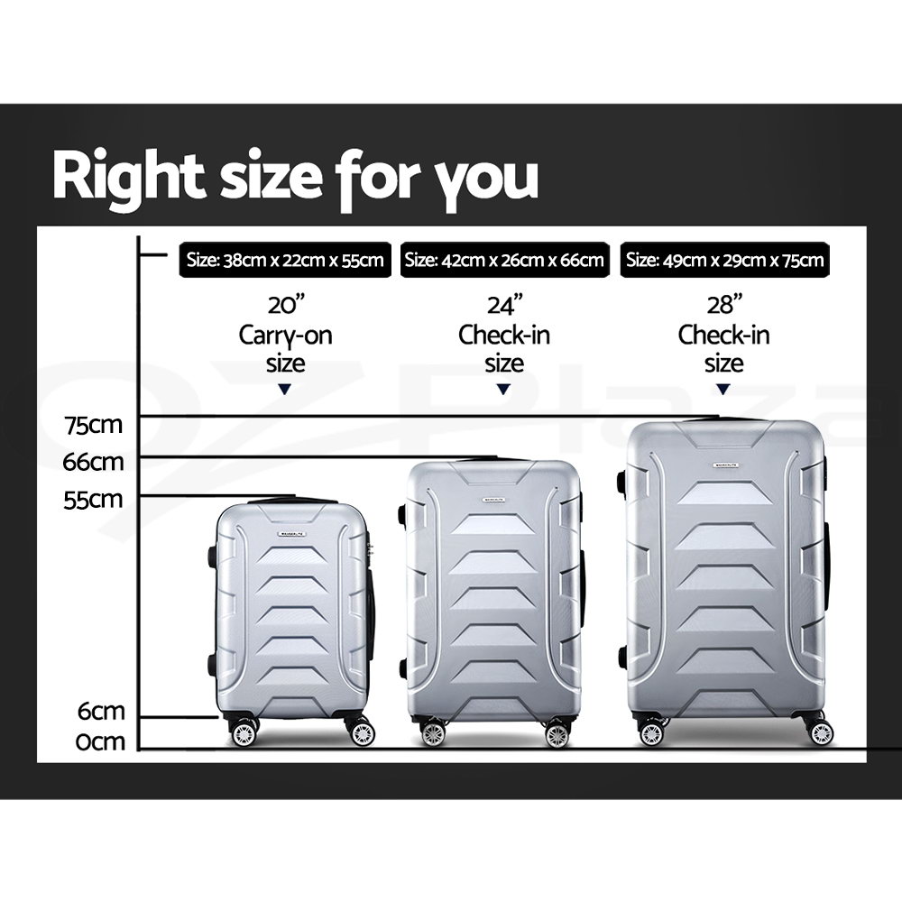 Wanderlite Luggage Set Suitcase Sets 1/2/3pc Carry On TSA Hard Case Lightweight - Picture 82 of 103