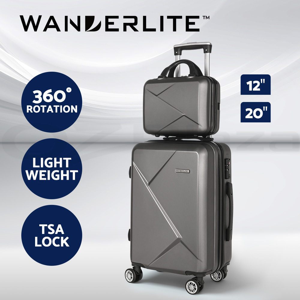 Wanderlite Luggage Set Suitcase Sets 1/2/3pc Carry On TSA Hard Case Lightweight - Picture 69 of 103