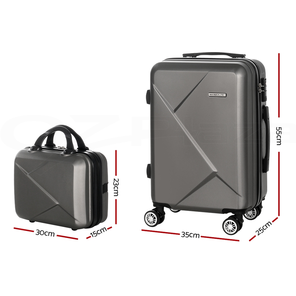 Wanderlite Luggage Set Suitcase Sets 1/2/3pc Carry On TSA Hard Case Lightweight - Picture 70 of 103