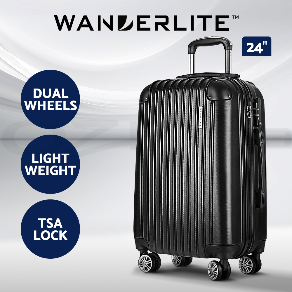 Wanderlite Luggage Set Suitcase Sets 1/2/3pc Carry On TSA Hard Case Lightweight - Picture 54 of 103