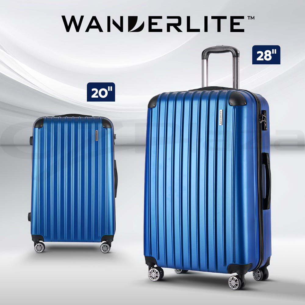 Wanderlite Luggage Set Suitcase Sets 1/2/3pc Carry On TSA Hard Case Lightweight - Picture 48 of 103