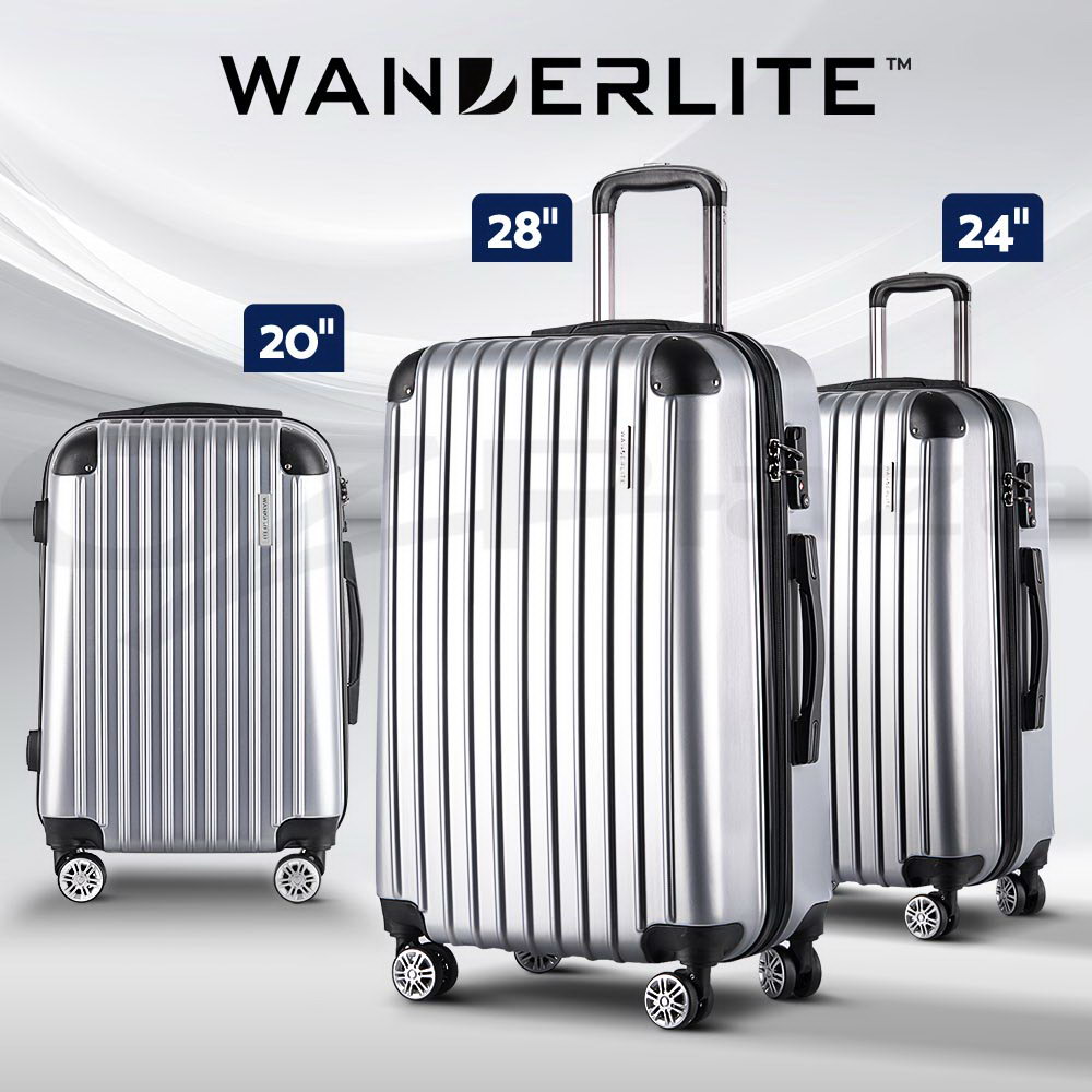Wanderlite Luggage Set Suitcase Sets 1/2/3pc Carry On TSA Hard Case Lightweight - Picture 45 of 103