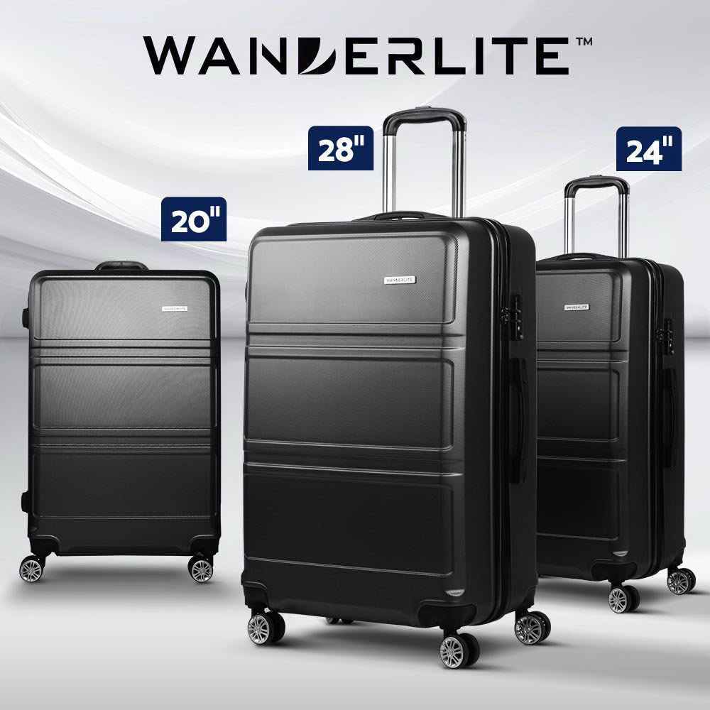 Wanderlite Luggage Set Suitcase Sets 1/2/3pc Carry On TSA Hard Case Lightweight - Picture 12 of 103