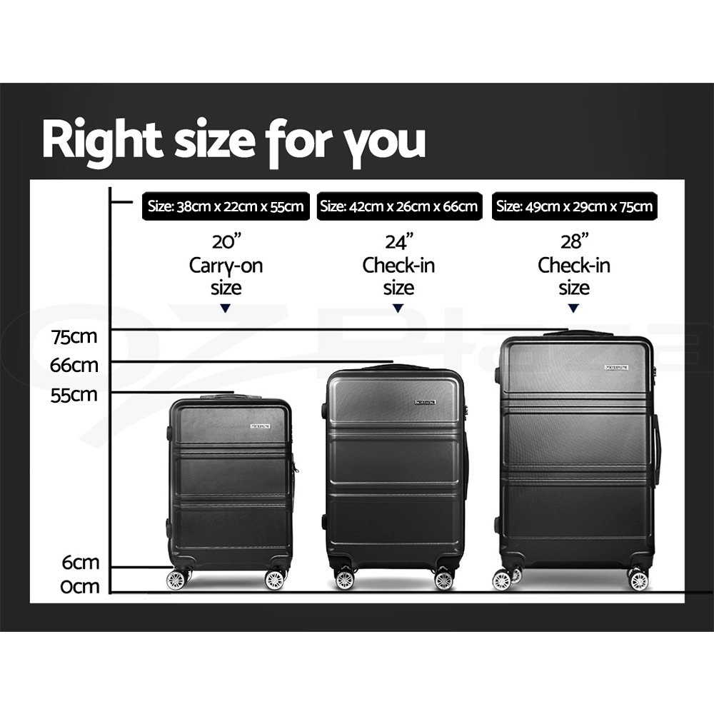 Wanderlite Luggage Set Suitcase Sets 1/2/3pc Carry On TSA Hard Case Lightweight - Picture 13 of 103